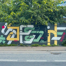 A painting spelling the letters saesone.